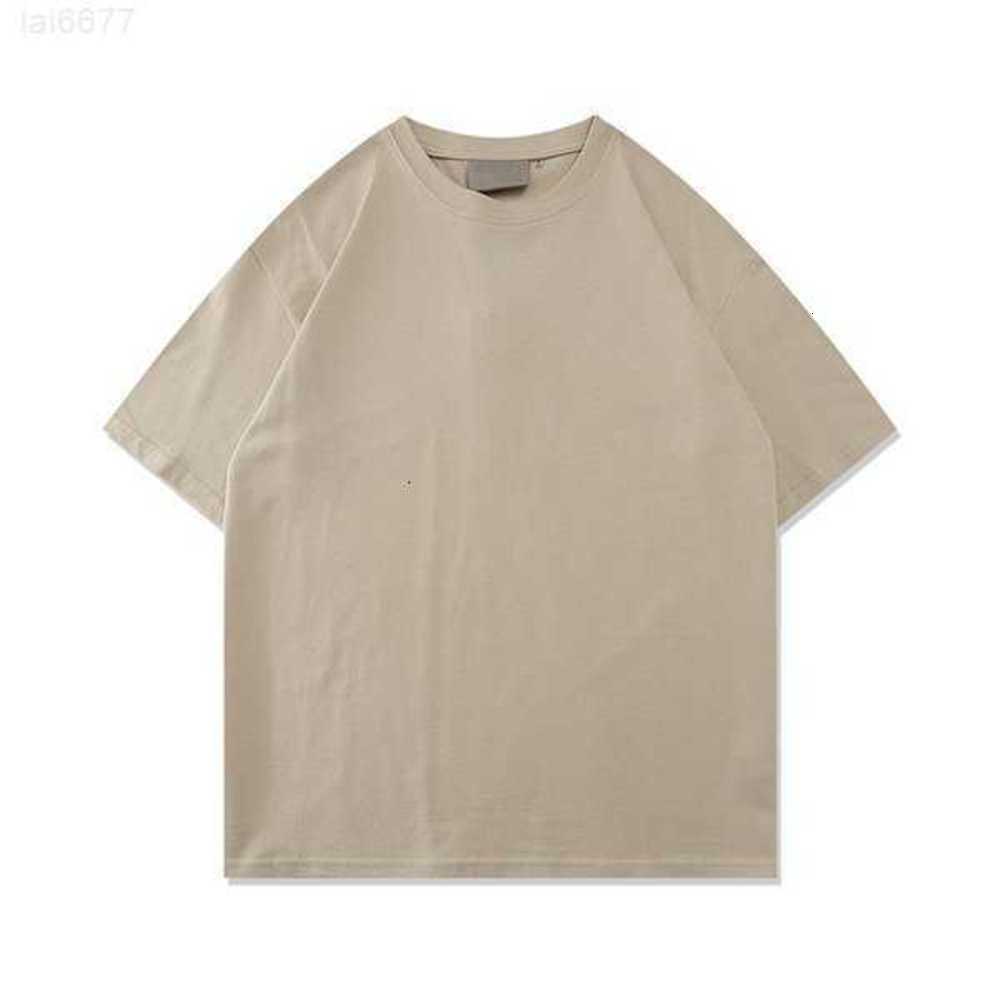 

23ss Designer Tide t Shirts Chest Letter Laminated Print Short Sleeve High Street Loose Oversize Casual T-shirt 100% Pure Cotton Tops for Men and Womend251, Beige