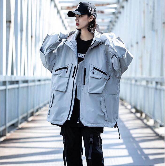 

Men's plus size Outerwear & Coats Spring Autumn Pocket Jacket High Street Hoodie
