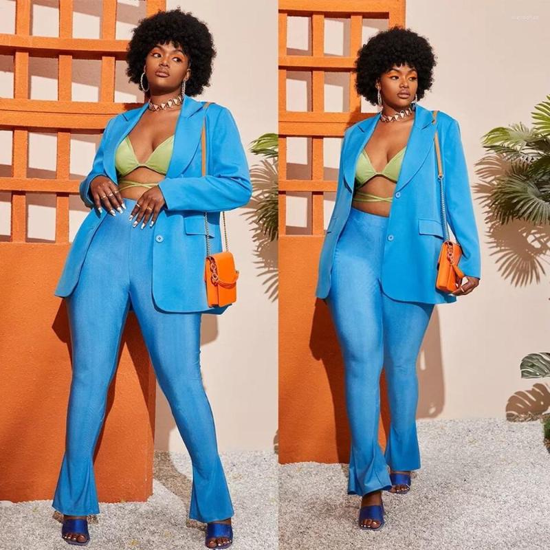 

Women' Two Piece Pants Women Suit 2 Pieces Sets Prom Dresses Custom Made Simple Breasted Peaked Lapel Full Sleeve Flare Trousers Office, Beige