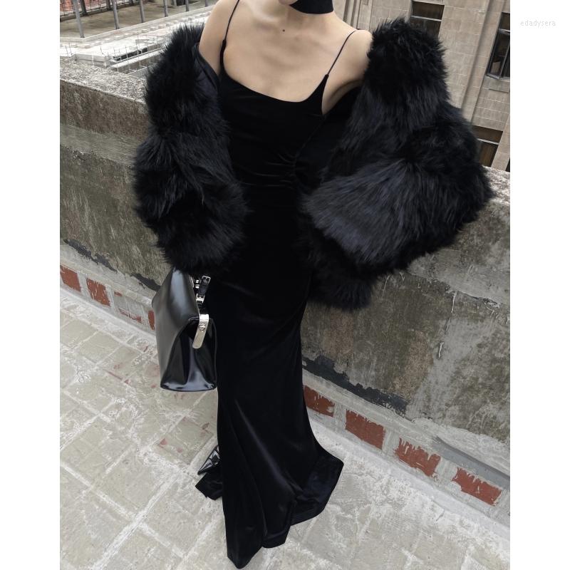 

Casual Dresses Womens Black Sexy Dress Sling Sleeveless Europe And America Fashion Temperament Spicy Girl Female 2023 Summer Long Skirt
