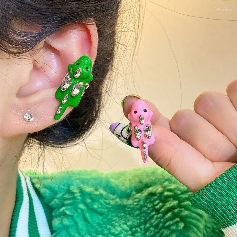 

Backs Earrings Selling Cute Little Dinosaur Ear Clip Female Ins No Hole Personality Unique Design Bone