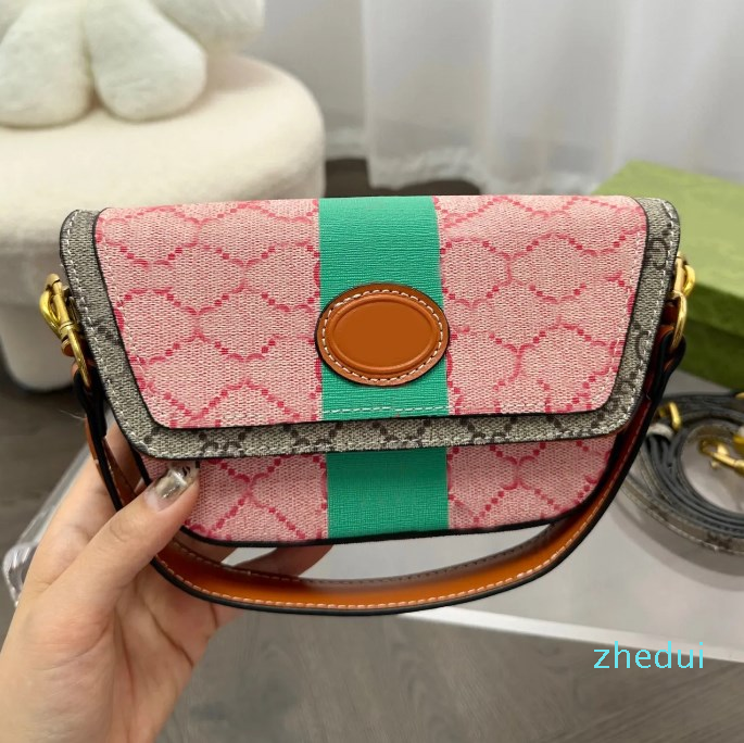 

Designer-2023 Designers Leather women shoulder bags crossbody handbags clutch purses ladies wallets tote Gold Silver Chain Bag, Pink with logo16*11