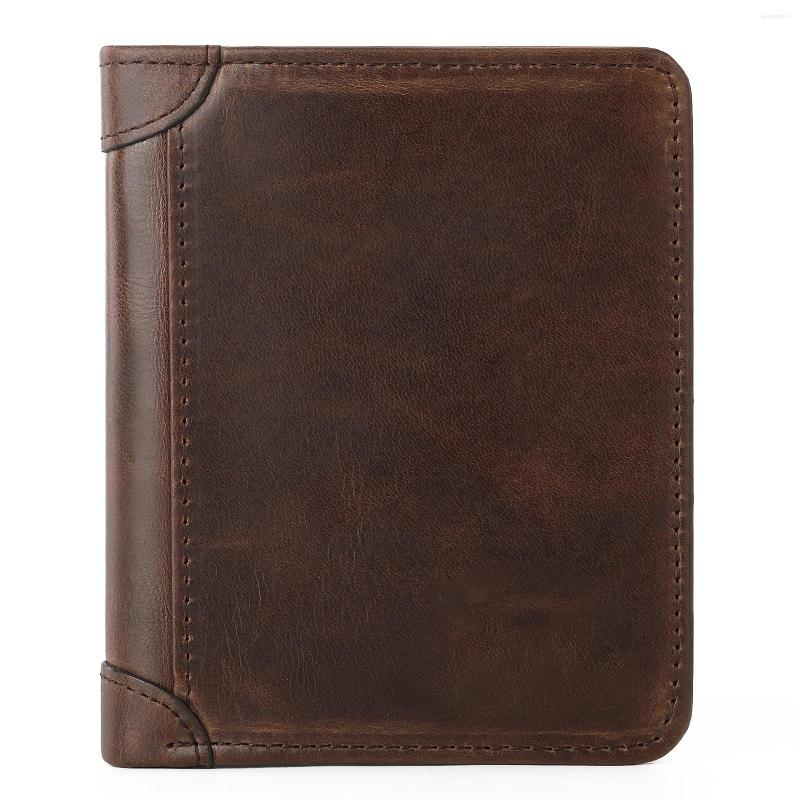 

Wallets Royal Bagger Short Wallet For Men Genuine Cow Leather Vintage Coin Pocket Anti-theft Purse 1302, Black