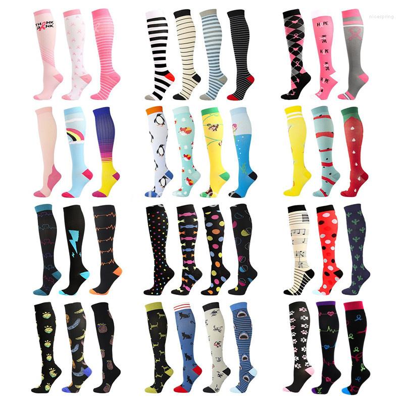 

Sports Socks Compression Edema Diabetes Varicose Veins Men Women Running Sock Travel Meias, Qys001-114
