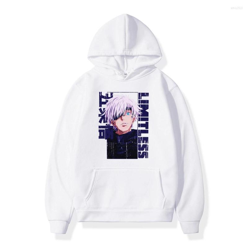 

Men's Hoodies Japan Anime Jujutsu Kaisen Gojo Satoru Graphic Unisex Cool Manga Fashion Casual Sweatshirt Streetwear Harajuku Pullover, Red