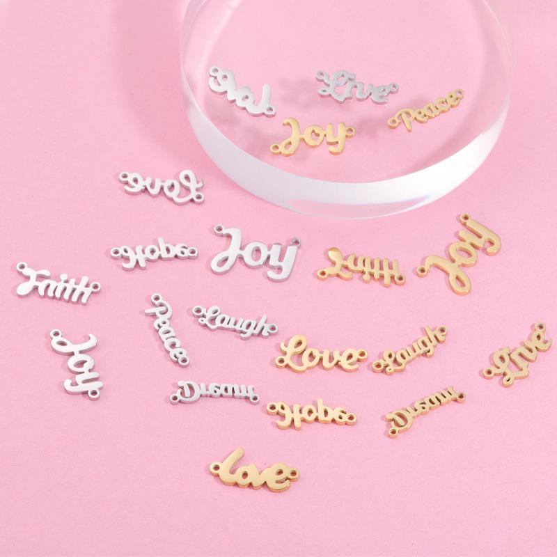 

Charms 2023 Trendy DIY Jewelry Accessories Mirror Polished IP Plated Stainless Steel Heart Round For Making