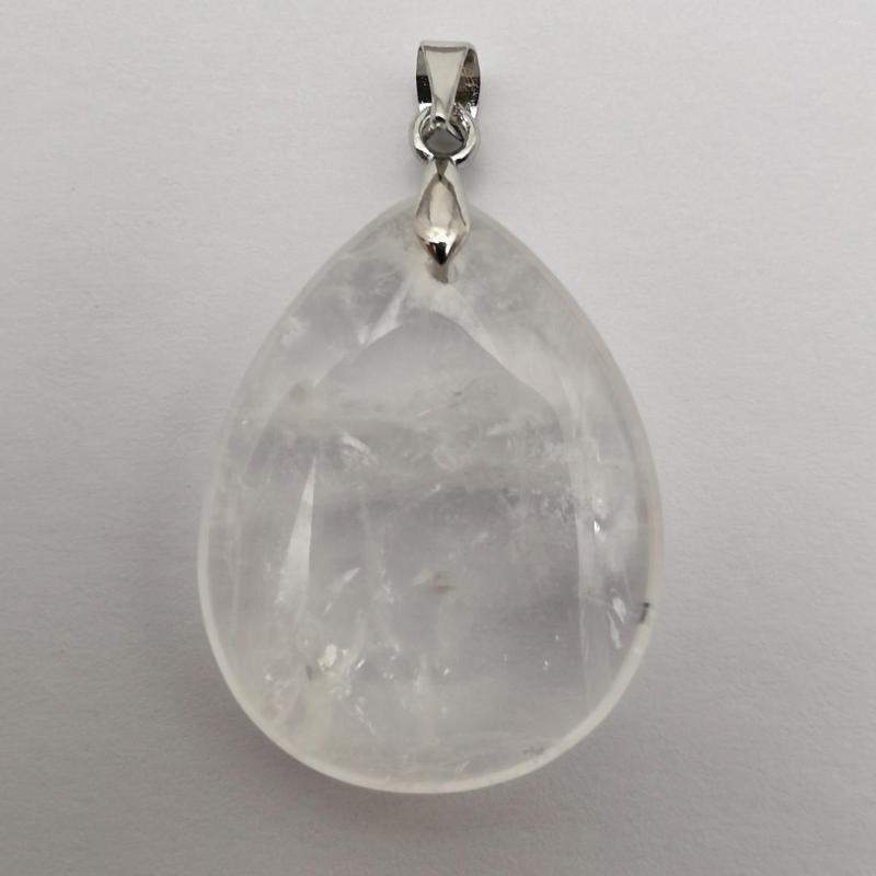 

Pendant Necklaces Natural Clear Crystal Stone Teardrop Lucky Jewelry For Woman Gift S404