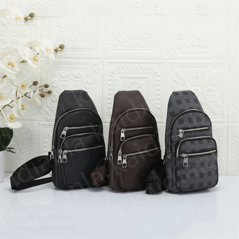 

Designers Cross tote bag Body Men Sling Shoulder Bags Luxury Crossbody Chest Bag Top-quality Leather Outdoor Travel Packs Purse Fashion wallet, Black plaid
