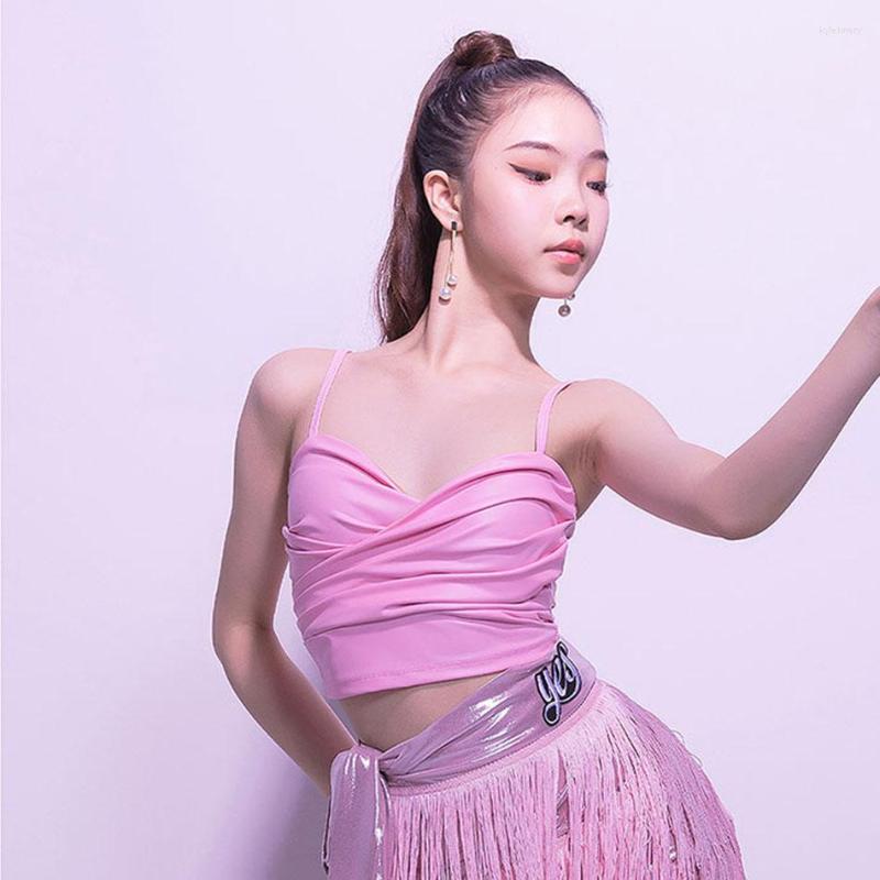 

Stage Wear Short Sleeveless Design Female Latin Dance Tops For Women Dress Competition Ballroom Dancing Costume YD62, Blue