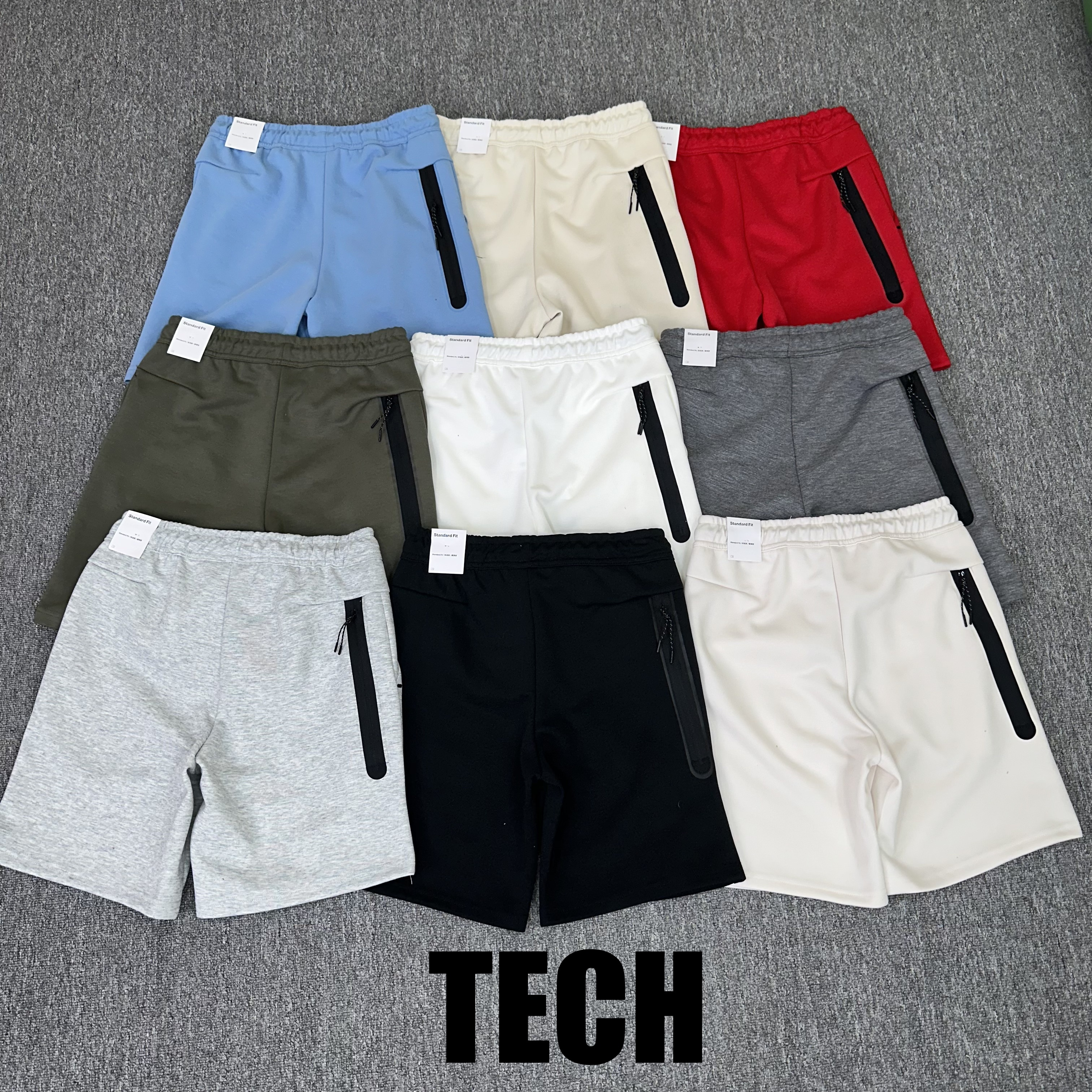 

tech fleeces shorts mens womens designers short letter printing strip webbing casual hoodies tracksuits clothes summer beach clothing techfleeces