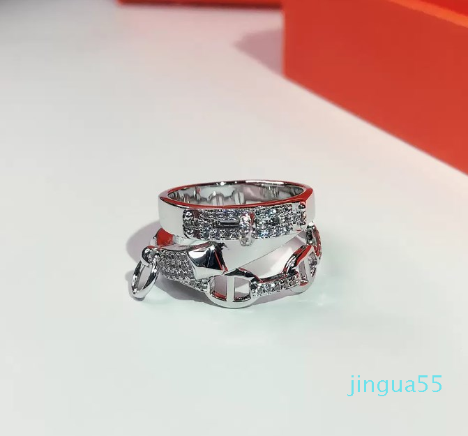 

Classic For Women Letter Round Simple Jewelry Ring Set France Golden Multi-storey Rings