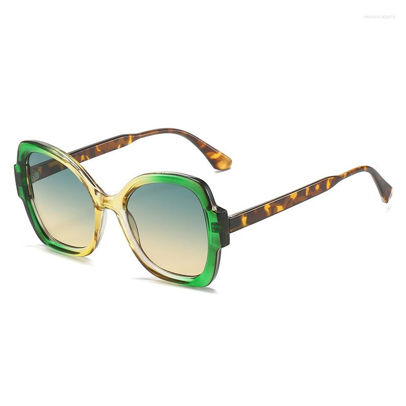 

Sunglasses Unique Butterfly Square For Women Brand Gradient Elegant Frame Sun Glasses Female Irregular Shades UV400