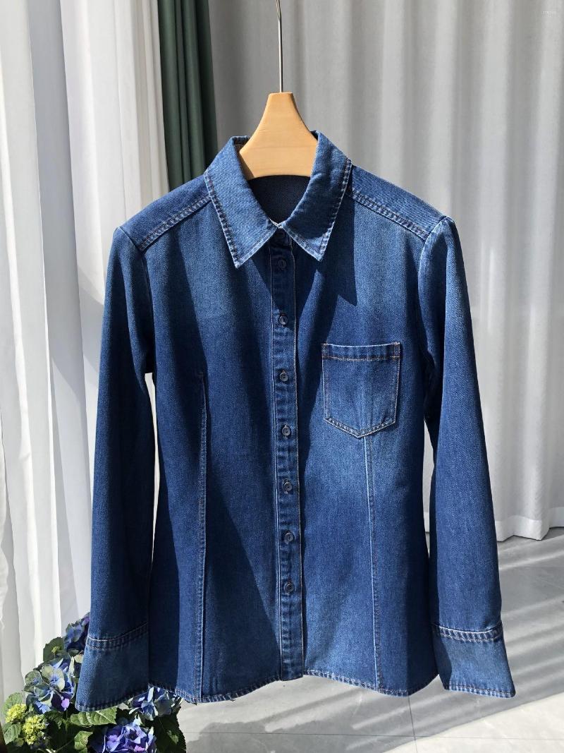

Women' Jackets Women Turn-down Collar Denim Jacket 2023 Spring Ladies Single Breasted Long Sleeve Casual Simple Washed Old Shirt Coat