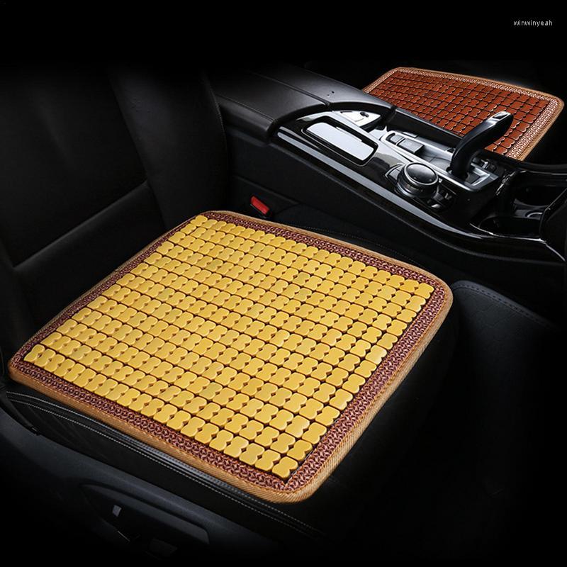 

Car Seat Covers Cushion For Driver Bamboo Auto Cooling Pad Breathable Anti-slip Universal Front Chair Summer