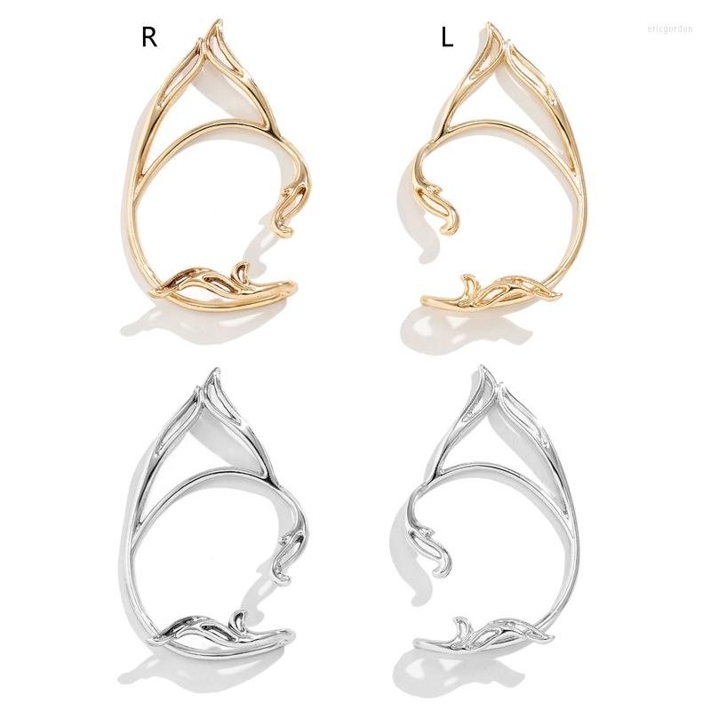 

Backs Earrings Punk Elf Ear Hook Non Piercing Cuff Wrap Stud Clip Earring For Women Fairy Cosplay Costume Jewelry