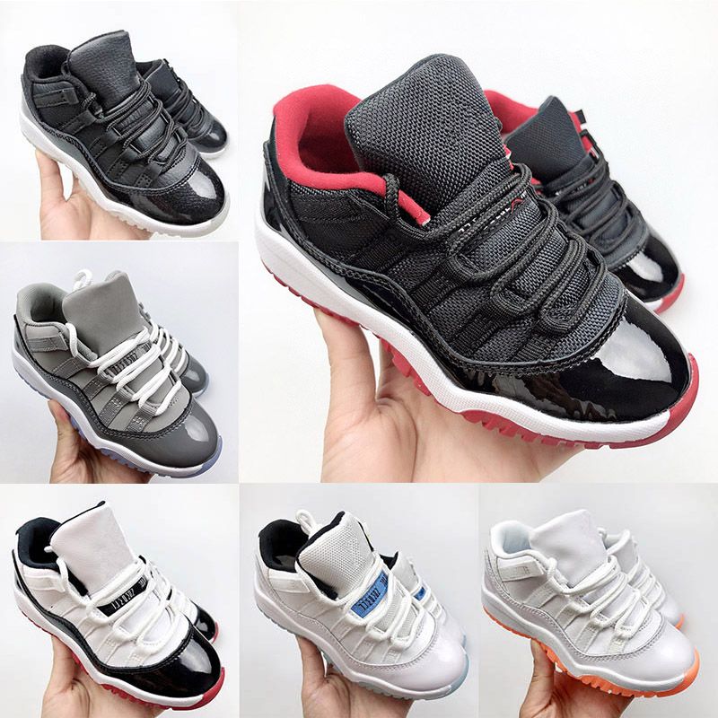 

2023 Kids 11S Kid Basketball shoes Space Cool Grey Jam Bred Concords Youth fashion Boys Sneakers Children Boy Girl White Athletic Toddlers Outdoor Eur 25-35