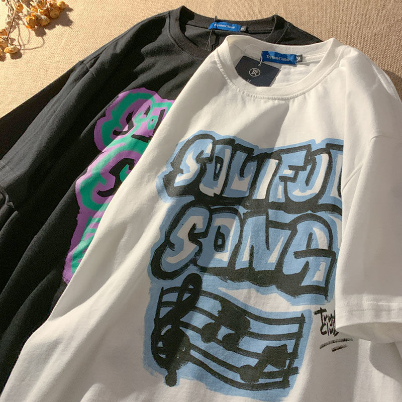 

Women' T-Shirt brand t-shirt men short sleeved clothes Harajuku style summer loose ins five point sleeve net red half sleeve 230413, No pattern