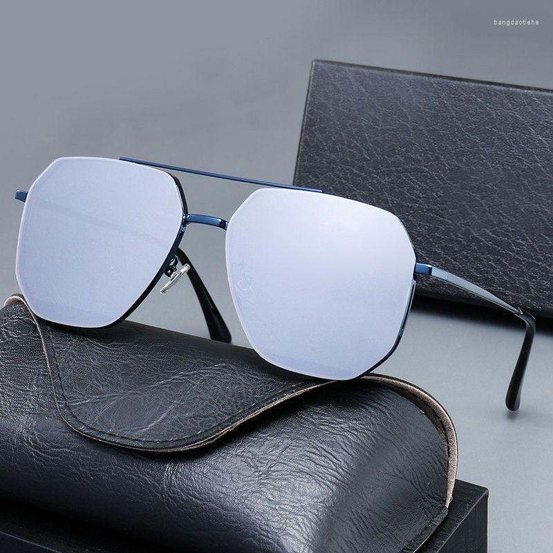 

Sunglasses Men's Pilot 2023 Retro High Quality Metal Frame Night Vision Driving Glasses Polarized Fishing UV400