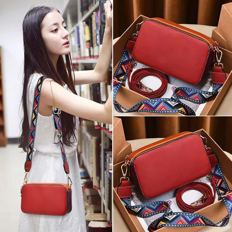 

Marc Snapshot Small Camera Style Bag Leather Designer Bags Dual Top Zip Closure Crossbody Women Removable and Adjustable Webbing Strap Shoulder Bag Purses, C1