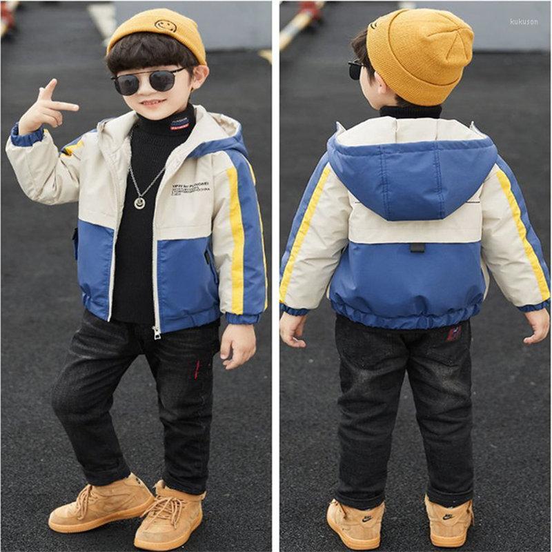 

Jackets Children's Clothing Foreign Style Plus Velvet Thickened Boy's Korean Coat Boys' Autumn And Winter 2023, Sky blue