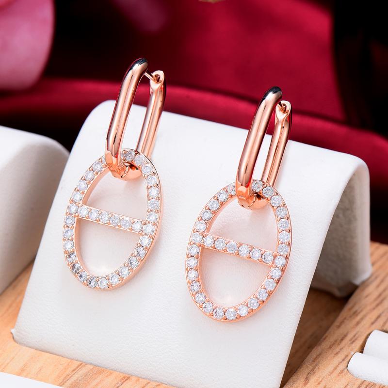 

Hoop Earrings & Huggie GODKI Luxury Brazilian Cubic Zircon CZ Statement Big For Women Wedding DUBAI Bridal Round Circle Earring 2023