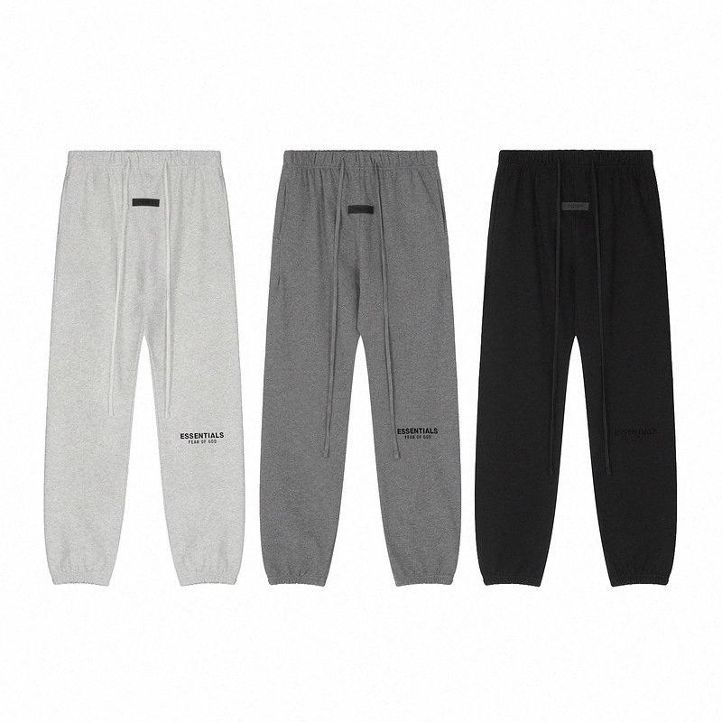 

2022 Summer New European and American High Street Trendy Brand Flocking Letter Simple Casual Large Size Loose Leg Trousers for Men O3bp#, Dark gray