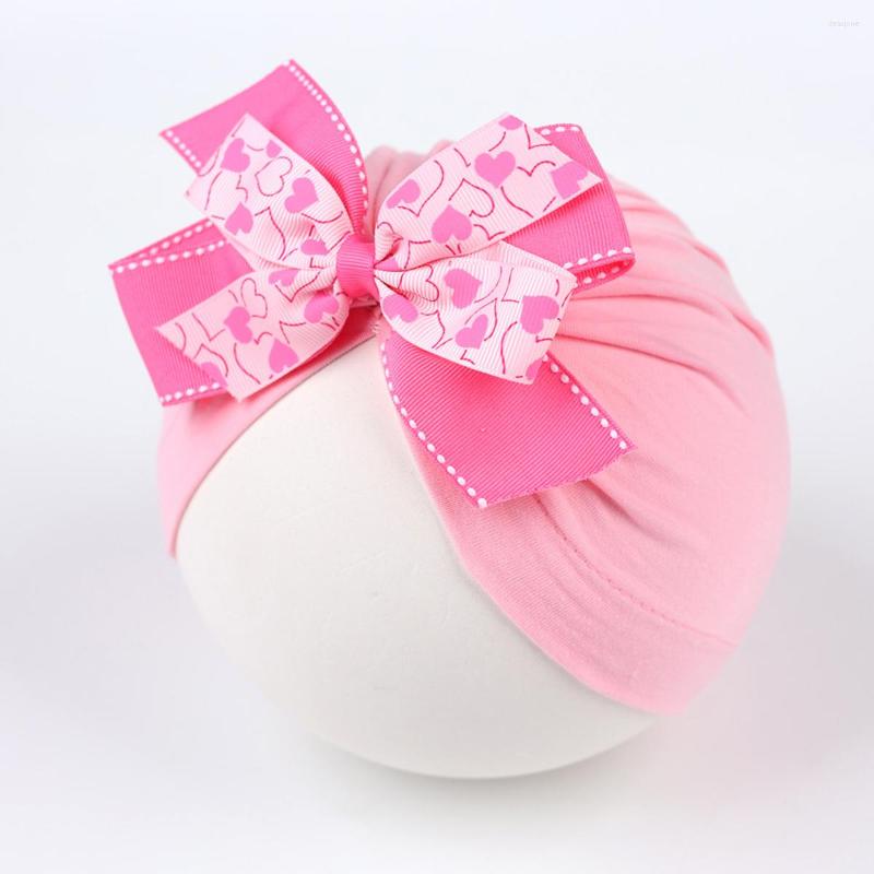 

Hats CottvoPink Cute Pattern Turban Headwraps Breathable Lovely Floral Bowknot Beanies Cap Hat Toddler Baby Girls Born Headwear, Watermelon red