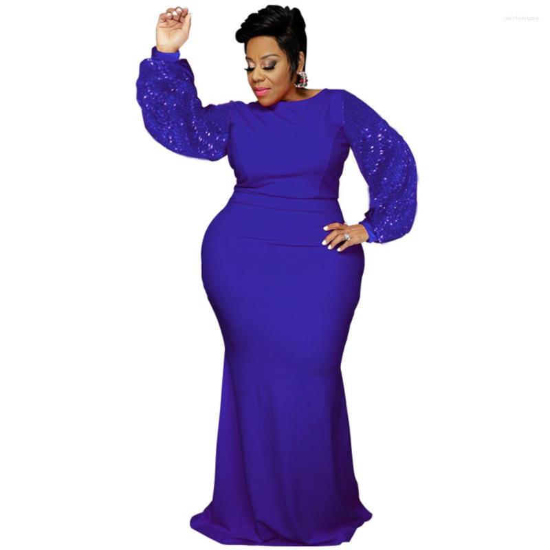

Plus Size Dresses Big Beautiful Women Long Dress Female Casual Elegant Robe Girl's Party Vestidos Lady's Sequins Maxi