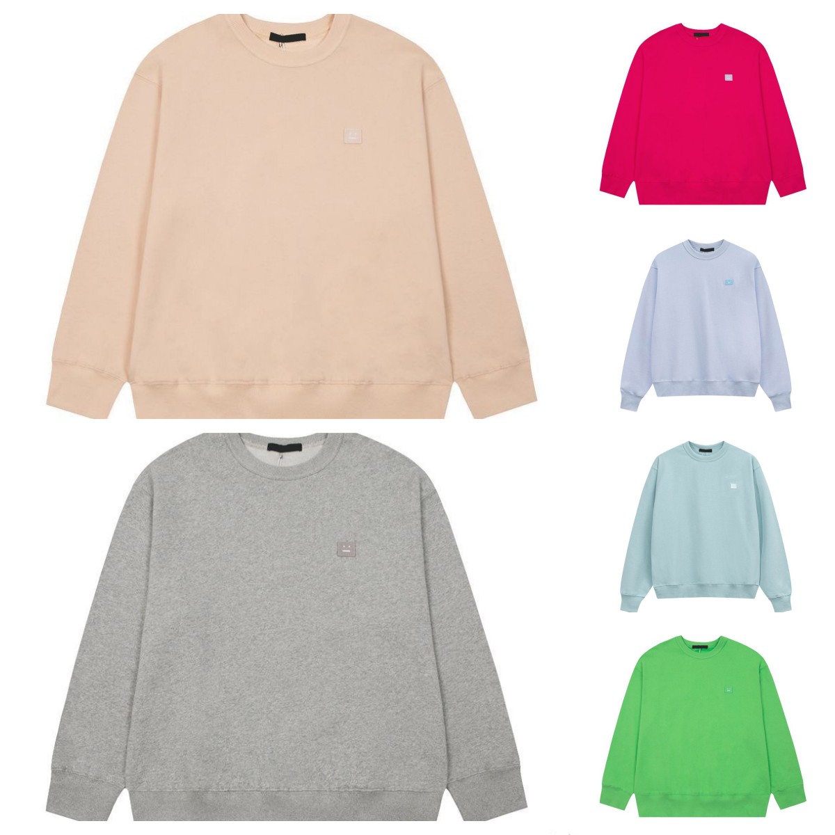 

Womens Designer Hoodies Square smiley face Sweatshirt Men Clothing Hoodie 2023SS Long Sleeve Casual Tops High Street Acne Round neck Sweatshirts