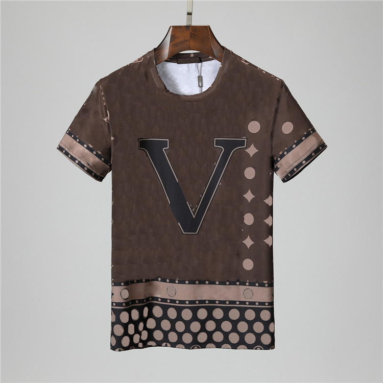 

Men's Designer Men's and Women's Cotton T Shirts Couples French Simple Letters Hip Hop Short Sleeves .Asian size 011888