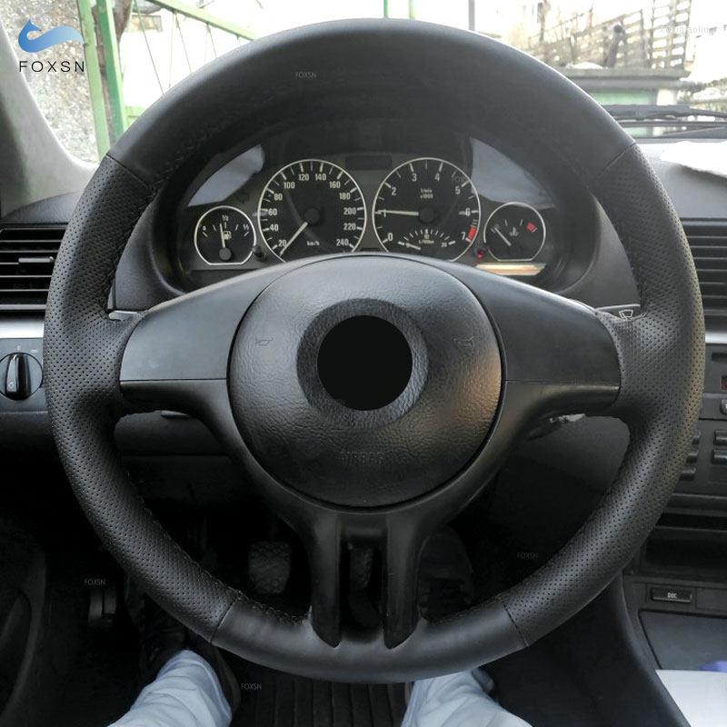 

Steering Wheel Covers Car Cover For 3 5 Series E46 E39 X5 E53 Z3 E36 Perforated Microfiber Leather Braid W/ Needles & Threads Kits