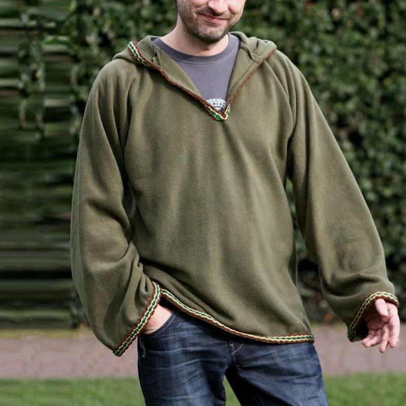 

Men's Hoodies & Sweatshirts Men Autumn Sweatshirt Hooded Full Loose Sleeve Clothing Army Green Casual Vintage Top
