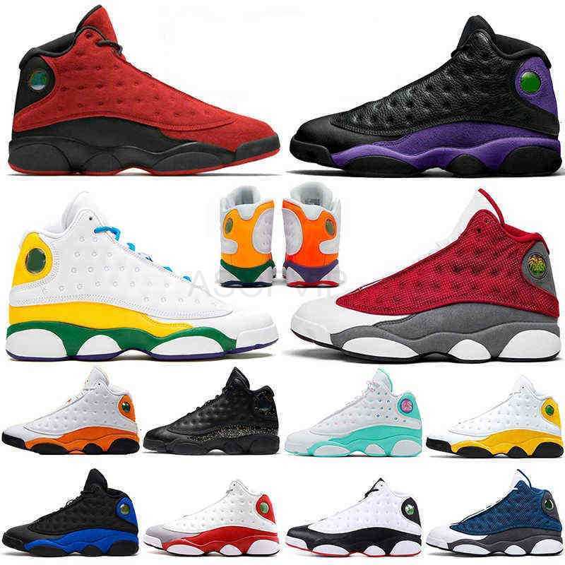 

2022 Luxury Jumpman 13 13s Court Purple Red Flint Mens Basketball Shoes Hyper Royal University Gold Reverse Bred designer womens trainers, Color#30 40-47 wolf grey