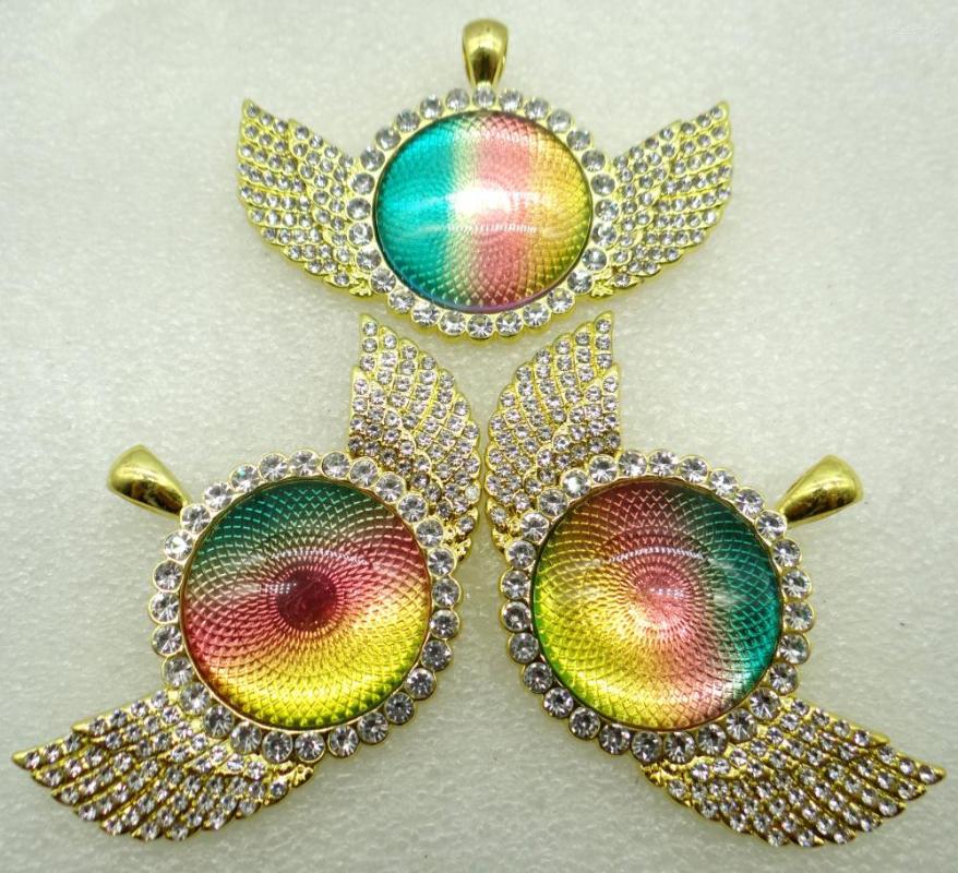 

Pendant Necklaces 1PC 2023 Natural Stone Quartz Crystal Brazil Opal Aventurine Round Shaped Diy Jewelry Making Necklace For Woman Man