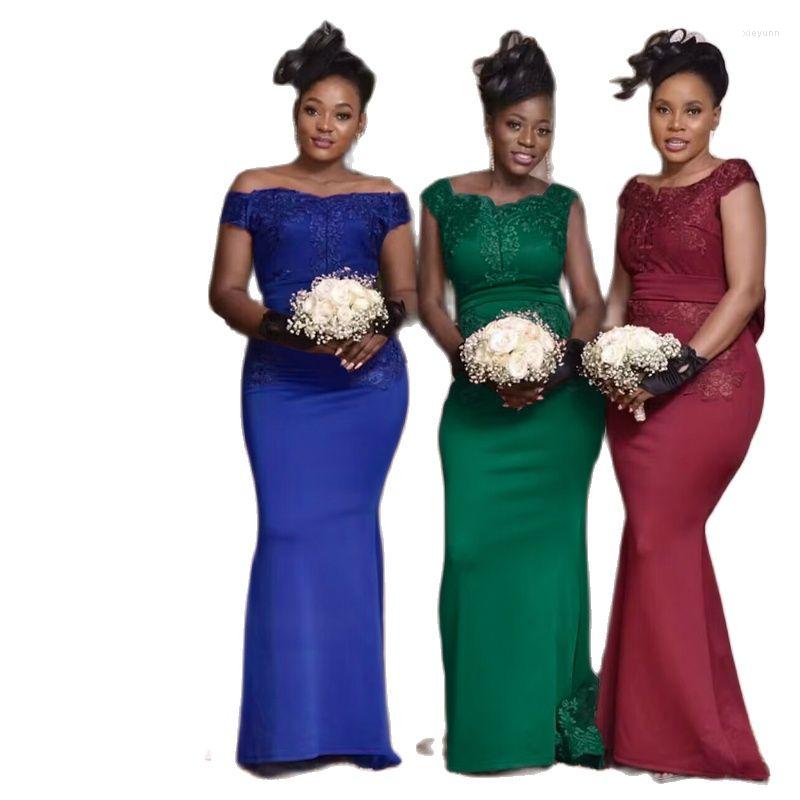 

Ethnic Clothing African Lace Dress Women 2023 Robe Africaine Femme Bazin Riche Embroidery Wedding Designer Long Sexy Party Dresses