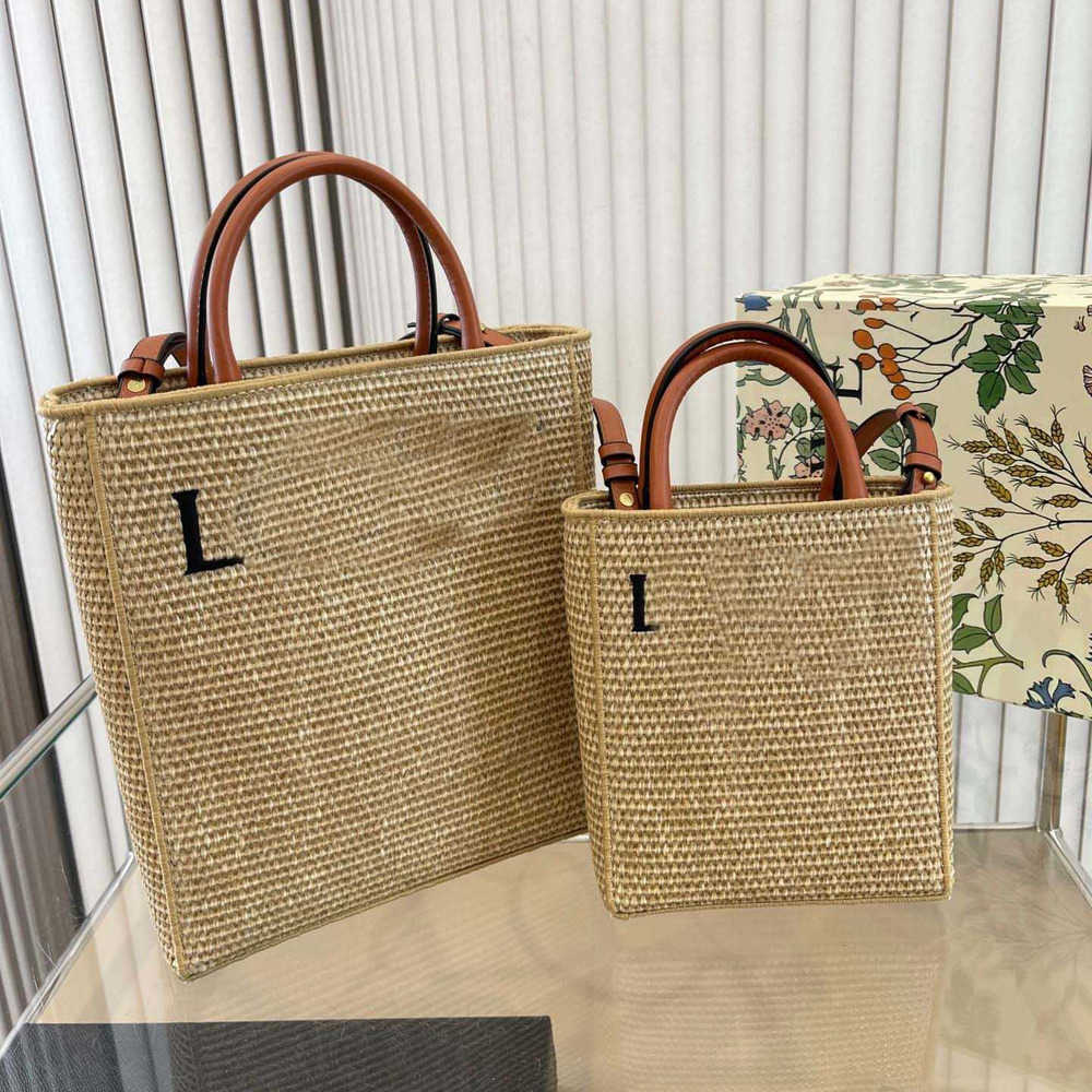 

Straw Totes Square Organza Weave Handbag Crossbody Bags Wallet Brand Designer Shoulder Fashion Single Messengers Purses Letter Print 230414, Khaki