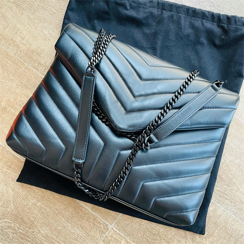 

Fashion shoulder bag LOULOU cowhide leather luxurys handbags for lady party trendy classic letters sign popular modern style quilted bags nice look XB019 E23, 2#