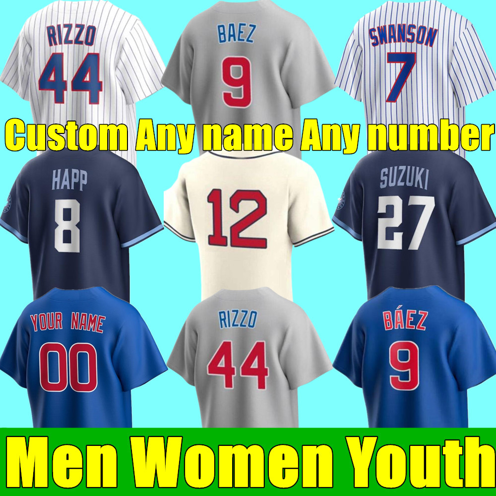 

2023 Custom Dansby cubs Swanson Jersey 24 Cody Bellinger Seiya Suzuki Andrelton Simmons Nick Madrigal Marcus Stroman Willson Ian Happ Jason Men Women Youth Baseball, As shown in illustration