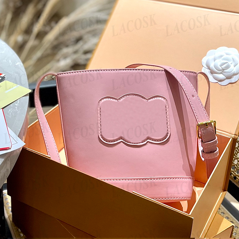 

Fashion Women Bucket Drawstring Shoulder Bags Luxurys Crossbody Ladies Handbags Purses 7colors Totes with Box, C1