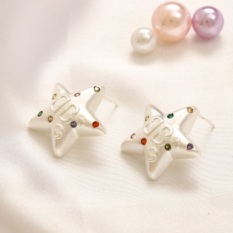 

Womens Love Style Stud Earrings 2023 Luxury Jewelry pentagram Earring Fashion Brand Stainless Steel Earrings Spring Family Gifts 18K Gold Jewelry ZG2246