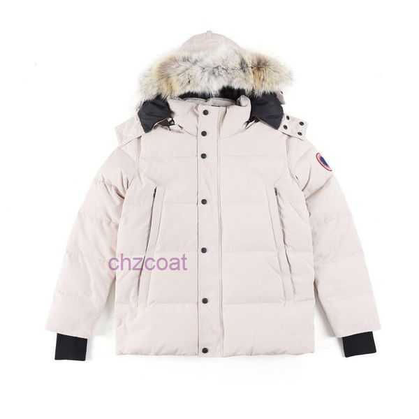 

Same style clothing High Quality Mens Down jacket coat real big wolf fur Canadian Wyndham Overcoat Clothing Casual fashion style Winter Outerwear parka 06525 DR1D