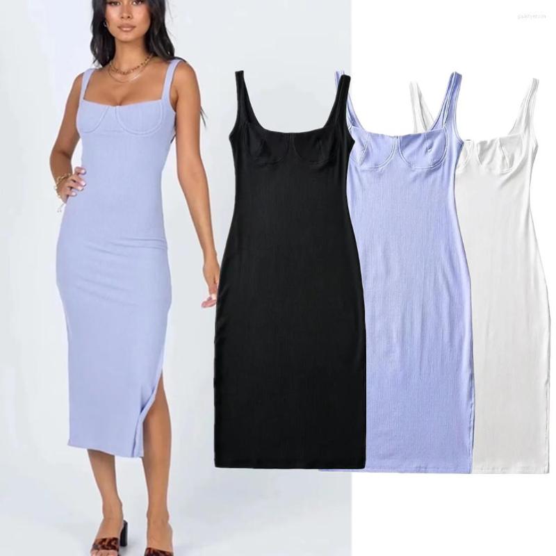 

Casual Dresses Maxdutti Square Collar Sexy Sheath Dress Women Ins Blogger Vintage Knitted, Black