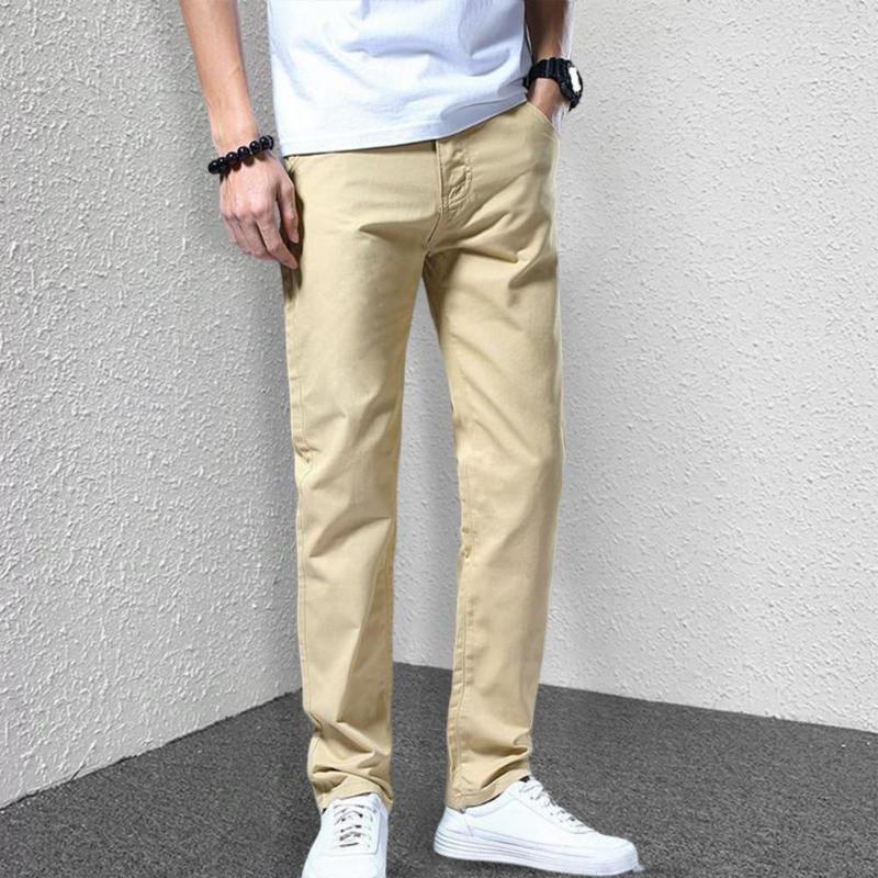 

Men's Pants Fashionable Spring Mid Waist Breathable Men Pockets Zipper Autumn, Army green