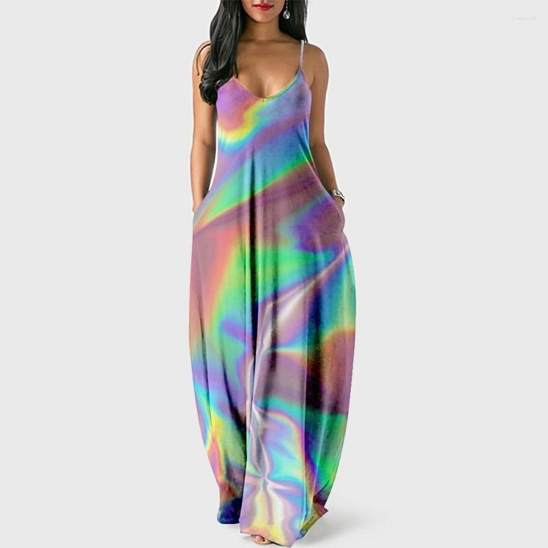 

Casual Dresses 2023 Elegant Suspender Dress Summer Women Sleeveless Sexy Long Pullover Clothes