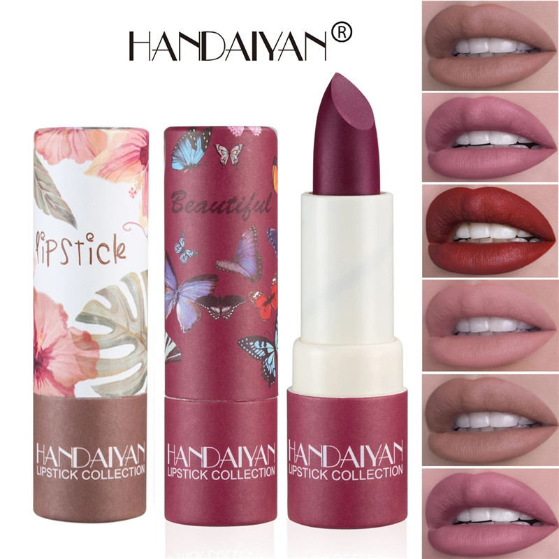 

HANDAIYAN Matte Moisture Lipstick Waterproof Non-Stick Cup Velvet Nude Lip Gloss Professional Make-up for Women Korean Cosmetics, 08#