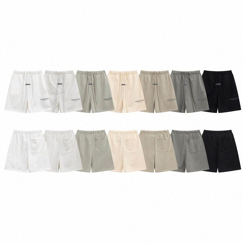 

fog double thread terry shorts Essentials23SS reflective letters teenagers street fashion pants men v2Rj#, Beige
