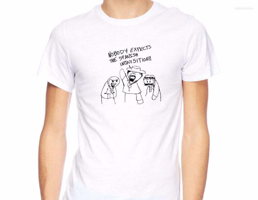 

Men's T Shirts 2023 Summer Cotton Man Hip Hop Clothes Nobody Looking Forward To Spanish Trial T-shirt Monty Python Fun Dragon Tee Shirt