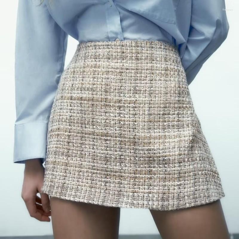 

Women's Shorts 2023 Spring Women's Small Fragrance Style Texture All-match High Waist Culottes Suit, Pants skirt