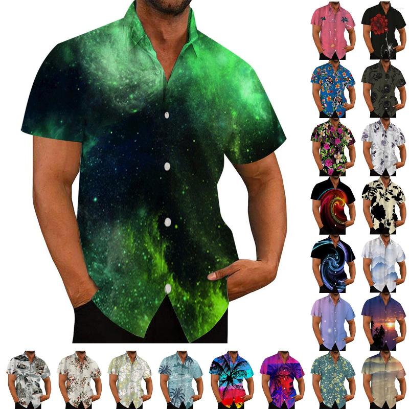 

Men' Casual Shirts TOURISM HOLIDAY BEACH LEISURE MEN' SUMMER PRINTED SHORT SLEEVE SHIRT