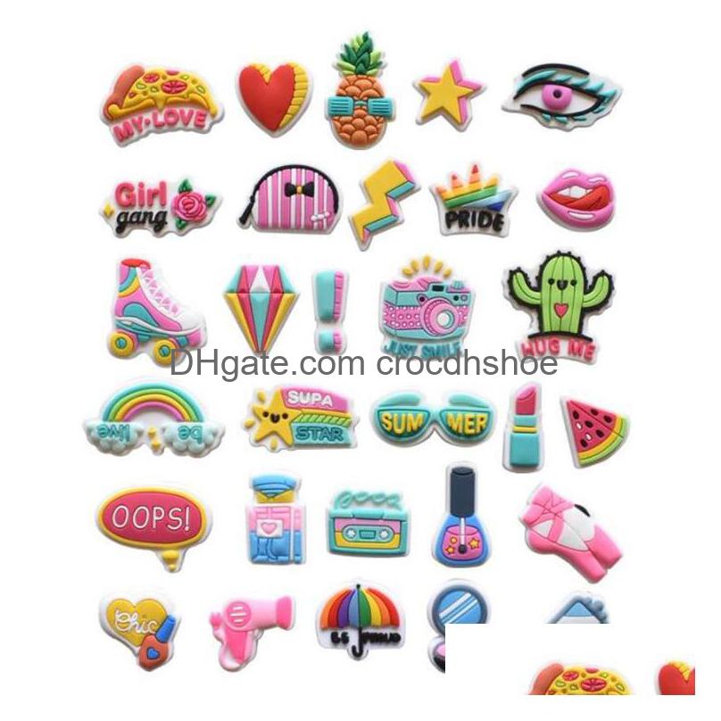 

Shoe Parts Accessories Cute Croc Charms Kids Pvc Decorations For Party Gifts Boy And Girl Drop Delivery Otgpw